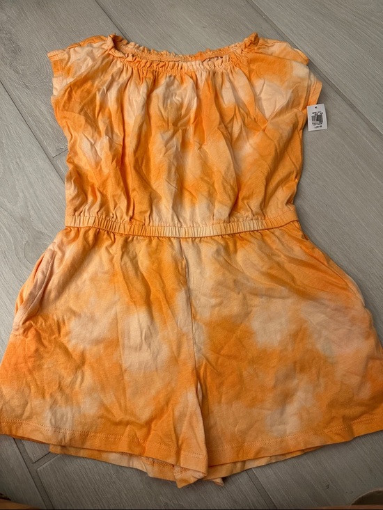 Old Navy Other - Old Navy Kids Orange Tie-Dye Romper - NWT, Size L (10-12)